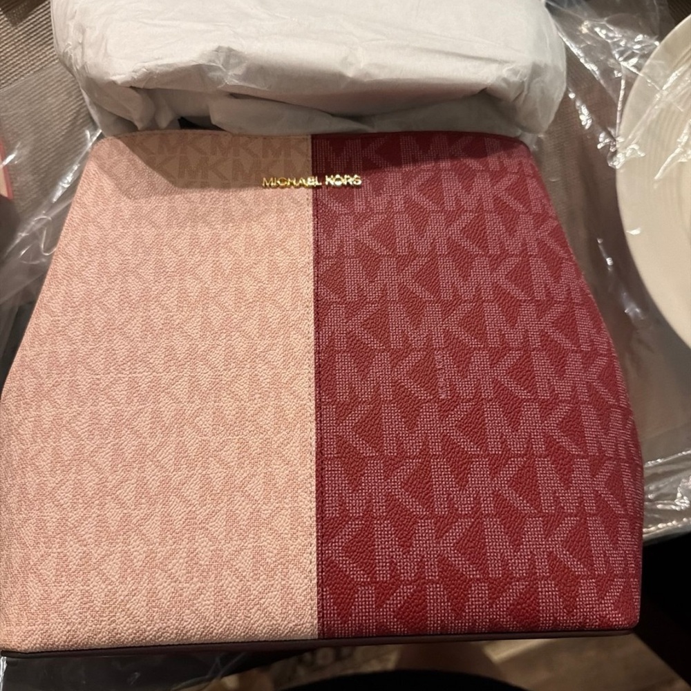 Michael Kors Red and Pink Shoulder Bag
